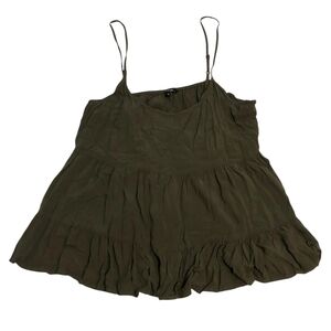 George Army Green Babydoll Style Tank Top